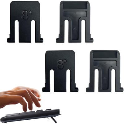 Dailygoods- Toetsenbordstandaard Vervangingsset - Toetsenbordondersteuning - Reservevoeten - Kunststof - Zwart - Ergonomisch ontwerp - Toetsenbordpoten