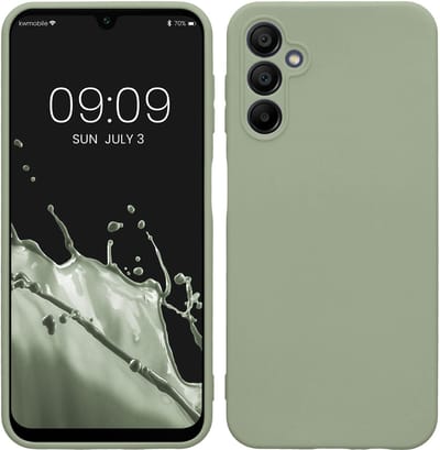 kwmobile telefoonhoesje geschikt voor Samsung Galaxy A14 5G - Hoesje voor smartphone - Precisie camera uitsnede - In grijsgroen