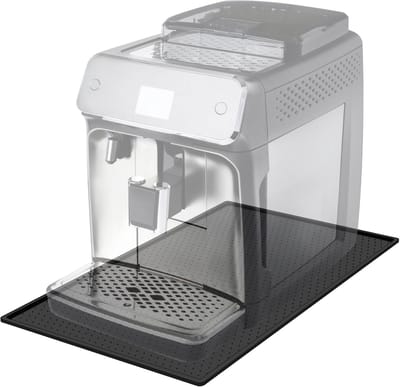 Allecto - Koffiemachine Mat - Lekvrije Schuifmat - Beschermt Werkbladen - Zwart - Onderzetter voor Koffiezetapparaat - Ideaal voor Keuken en Eetkamer