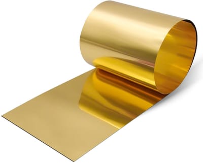 Metaalplaat - Koperfolie Plaat - Hobby en Reparatie - Duurzaam en Flexibel - 1000x200x0.1mm - Goud