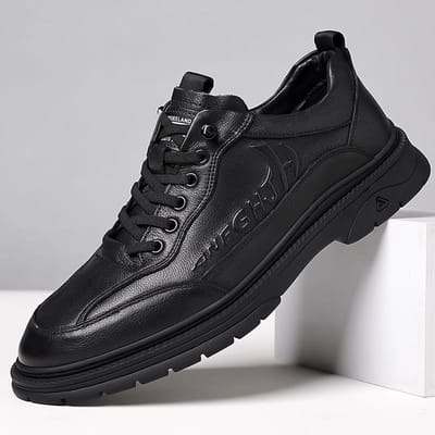 Bovenlaag Rundleer Herenschoenen Casual Leren Schoenen Herenlaarzen Katoenen Schoenen 44