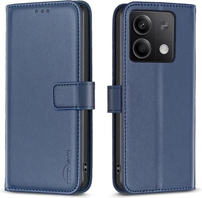 BINFEN Hoesje - Geschikt voor Xiaomi Redmi Note 13 4G Hoesje - BINFEN Color Book Case - Blauw
