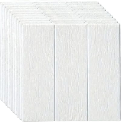 Bovista Wandpaneel - Zelfklevend - Wandpanelen - Woonkamer - Badkamer - Wit - 20 Stuks - 35x35cm
