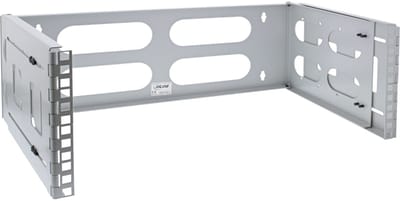 Muurbeugel voor 19 inch componenten | 24-40 cm diep | max. 12 kg | 4U | grijs