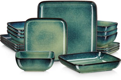 Betaalbare Goederen® Mix - 16-delig - Bloembladpatroom - Porselein - Borden - Bordenset - Serviesset 6 Persoons - Borden Set