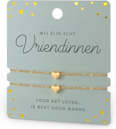 Armbandjes - Hartje - Vriendin - bff - cadeautje - vriendschapsarmbandje