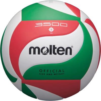 Molten V5M3500 (Size 5) Volleybal - Wit / Rood / Groen | Maat: 5