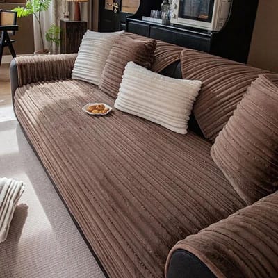 Coussin de Canapé Simple Tendance Couleur Unie Luxe Léger Antidérapant Lavable en Machine Housse Anti-Griffures de Chat Housse Serviette de Dossier 70x70cm 1pc gray