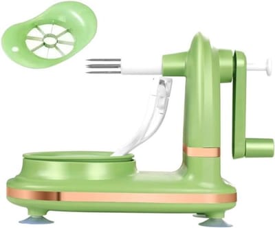 Automatische appelschiller - perenschiller en klokhuisverwijderaar voor de keuken (lichtgroen)