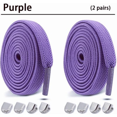 2 Paar Elastische Schoenveters Sneakers Schoenveters Zonder Strikken 8MM Breed Platte Schoenveters zonder strikken Kinderen Volwassene Schoenveters Schoenaccessoires 100cm