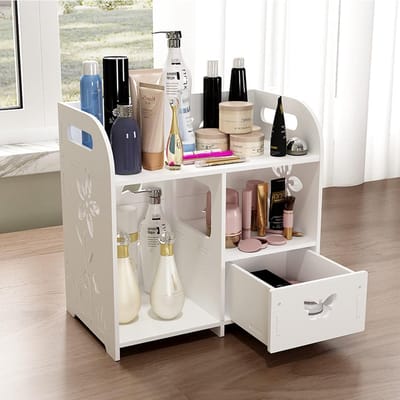 Make-up Organizer met Laden voor Cosmetica, Make-up Opberging en Sieradenopslag voor Slaapkamer en Badkamer (30 x 26 x 16 cm)