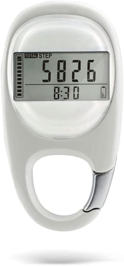 Digitale Stappenteller - Activiteitstracker Loopmeter - Fitness Doelen - Precisie 3D Sensor - 7 Dagen Geheugen - Wit