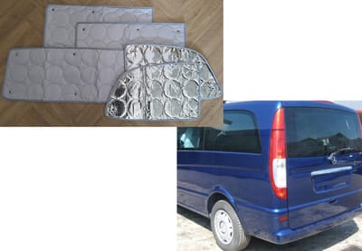 Raamisolatie Geschikt voor Mercedes Vito/Viano vanaf 2003 Achterzijde (normale uitvoering)