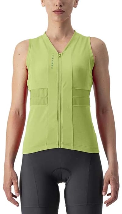 Castelli Anima 4 Mouwloos Fietstrui Groen S Vrouw