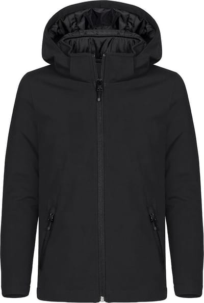 Clique Padded Hoody Softshell Junior 0200906 - Zwart - 110-120