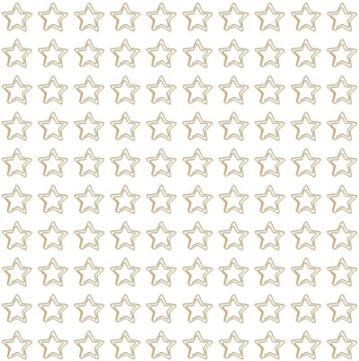 Dailygoods- Paperclips Gouden Ster - 100 Stuks - Kantoor Benodigdheden - Documentclassificatie - Antislipontwerp - Lichtgewicht Metaal - Multifunctioneel Gebruik - Kantoorbenodigdheden