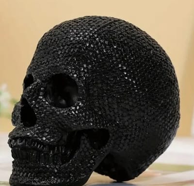 woonaccessoires - skull schedel - kleur zwart - mooie details - doodskop - black - deco - decoratie - beeld -cadeau - kadotip - uniek