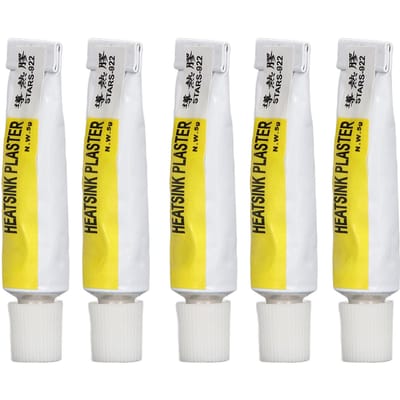 Lot de 5 pâtes thermiques pour processeur, 300 °C, résistantes à la chaleur, en silicone, pour imprimante 3D yellow