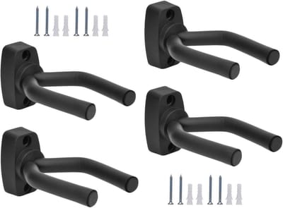 4 Stuks Universele Gitaar Hanger Muurbeugel - Geschikt voor Gitaar, Bas, Ukelele en Meer