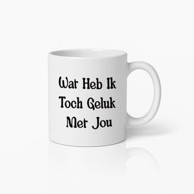 Wat Heb Ik Toch Geluk Met Jou Koffiemok – Hartverwarmend Cadeau Voor Geliefden