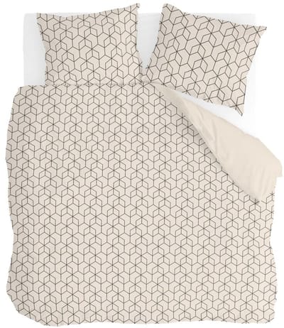Byrklund Dekbedovertrek Sharp Angles - 200x220 - 100% Polyester - Beige