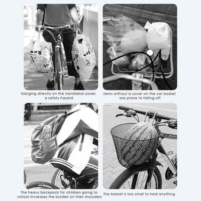 Fietsmand Achter - Metalen Opbergbak - Boodschappen Vervoeren - Robuust Gaasontwerp - Universeel Systeem - Zwart