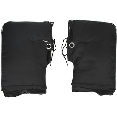 1 Paar Motorfiets Stuurhandschoenen Winddichte Wanten Winter Warm Rider Handvatovertrekken Zwart Grote Mond black