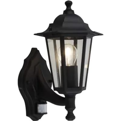 Sencys Wandlamp Madrid Zwart E27 Met Sensor