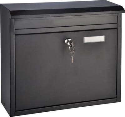 HI Brievenbus - metaal - met slot - 36 x 12 x 32 cm - Ophangbare postbus - met slot