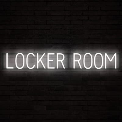 LOCKER ROOM - Lichtreclame Neon LED bord verlicht | SpellBrite | 106,32 x 16 cm | 6 Dimstanden & 8 Lichtanimaties | Reclamebord neon verlichting