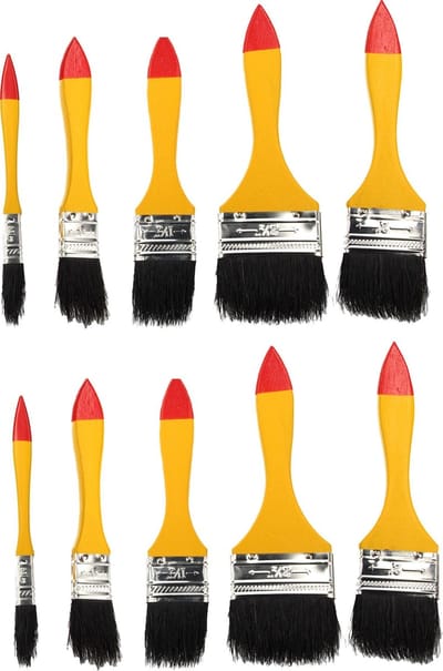 Benson Professionele 10-delige Platte Kwasten Set – 25x20x1cm | Voor Professioneel Schilderen en Oliën
