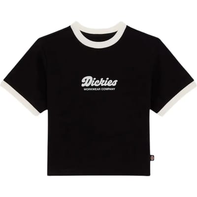 Dickies Lewistown Ringer T-shirt Met Korte Mouwen Zwart 2XS Vrouw