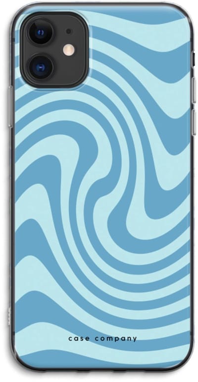 Case Company® - Hoesje geschikt voor iPhone 11 hoesje - Swirl Blauw - Soft Cover Telefoonhoesje - Bescherming aan alle Kanten en Schermrand