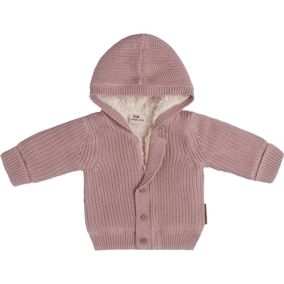 Baby's Only Vestje met capuchon teddy Soul - Oud Roze - 74 - 100% ecologisch katoen - GOTS