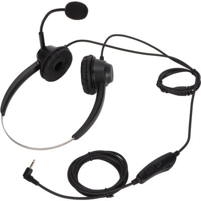 2,5 mm Telefoon Headset Binauraal Ruisonderdrukkend Callcenter Oortelefoon met Microfoon Demping voor Zakelijke Klantenservice