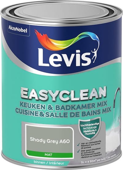 Levis - Easyclean Keuken & Badkamer Mix - Shady Grey A60 - Mengverf - 1 L