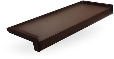 DQ-PP Vensterbank Aluminium + Poedercoating - 50 cm - Brons RAL 8017 - Diepte 15 cm - Weersbestendig - Incl. aluminium eindkappen - Vensterbank - Buitenvensterbank - Buiten - Vensterbank - Buiten