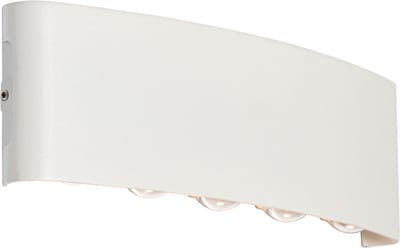 QAZQA silly - Moderne LED Wandlamp Up Down voor buiten - 10 lichts - D 4 cm - Wit - Buitenverlichting