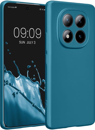 kwmobile metallic telefoonhoesje van TPU - geschikt voor Xiaomi Redmi Note 15 4G / 5G / Poco M8 5G - Flexible case voor smartphone - In Metallic carabisch blauw