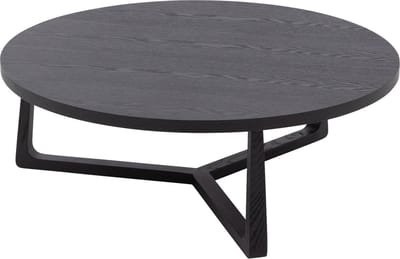 Goossens Luciano Salontafel - Hout - 100 x 35 x 100 cm - Rond - zwart