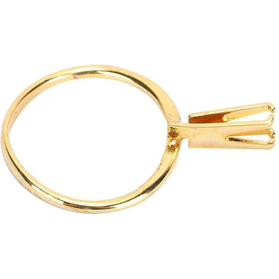 Porte-diamants professionnel Pierres précieuses Griffes à ressort Bague Accessoire d'exposition de bijoux Jaune(Longue) beige