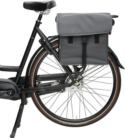 BECK Canvas Shopper Fietstas grijs