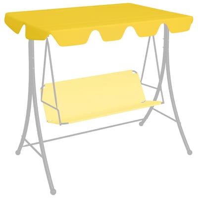 vidaXL - Vervangingsluifel - voor - schommelbank - 188/168x145/110 - cm - geel