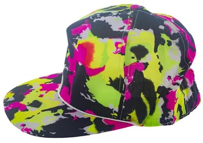 Funny Fashion Rapper/gangster verkleed pet graffiti - neon - one size - 80's/90's - hiphop - foute party