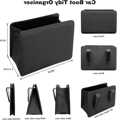 Hangende Auto Prullenbak - Opbergzak Container - Auto Netjes Houden - Opvouwbaar Ontwerp - 20x14x6.5cm - Wijnrood
