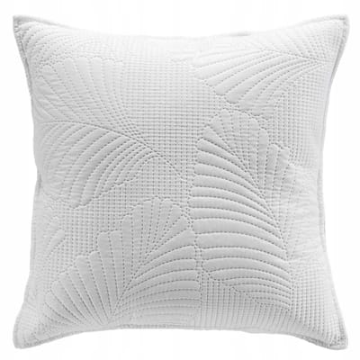 Decoratieve Kussenhoes Wit met Bladmotief 40x40 cm