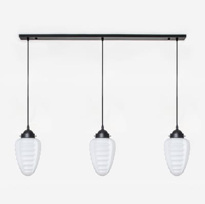 3 x Parole lampen aan plafondbalk Moonlight - Art Deco Trade
