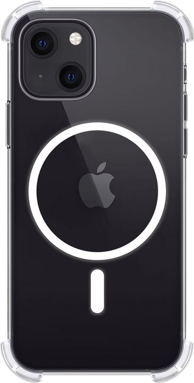 Hoes - Geschikt voor Apple iPhone 14 Plus - Magsafe Compatible - Sterk & Shockproof - Back Cover - Shock Proof Case - Telefoon Hoesje Shockproof - Transparant