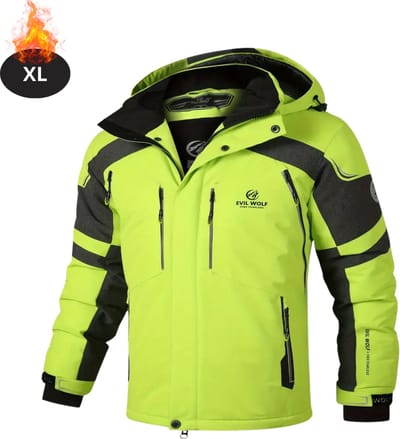 Livano Skipak - SkiBroek - Skijas - Ski Suit - Wintersport - Heren - Winter - Warm Fleece - Groen - Maat XL
