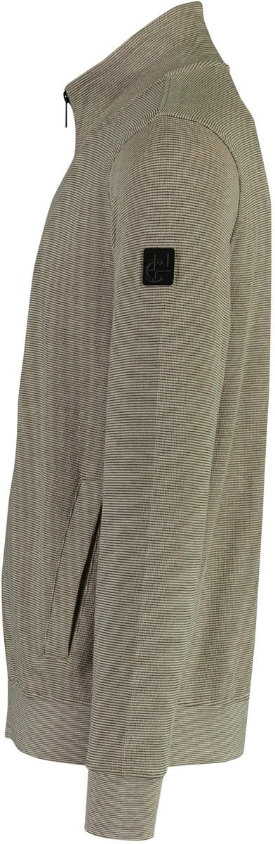 CASA MODA comfort fit sweatvest - beige - zwart